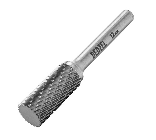 Борфреза по металлу твердосплавная, цилиндрическая, тип-А, 12 мм// Denzel