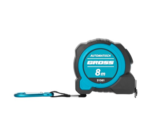 Рулетка "Automatisch", 8 м х 32 мм, нейлон, магнит, двустор. разметка, антиизлом, автоcтоп Gross