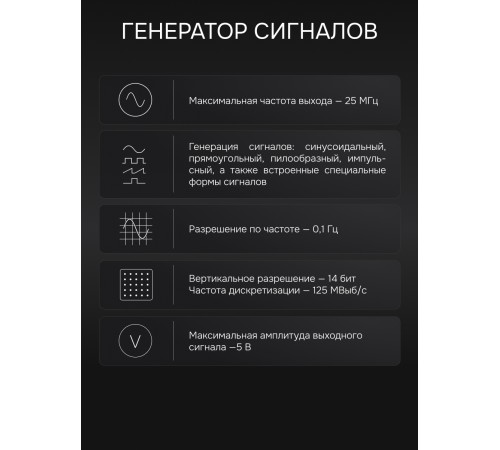 Осциллограф - мультиметр RGK DHO200G с поверкой