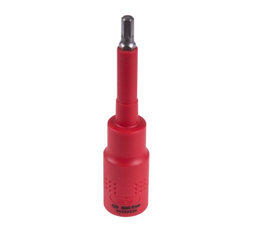 Насадка (бита) торцевая диэлектрическая 1/2", HEX, 6 мм, L = 120 мм KING TONY 4035VE06 Насадка (бита) торцевая диэлектрическая 1/2", HEX, 6 мм, L = 120 мм KING TONY 4035VE06