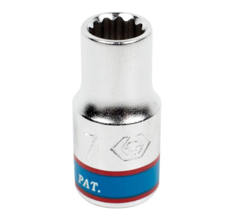 Головка торцевая стандартная двенадцатигранная 1/4", 7 мм KING TONY 233007M Головка торцевая стандартная двенадцатигранная 1/4", 7 мм KING TONY 233007M