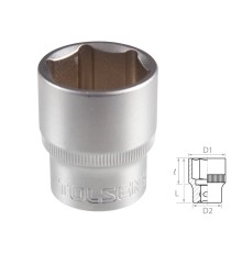 Головка торцевая стандартная шестигранная 1/2", 22 мм TOLSEN TT16522