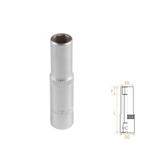 Головка торцевая глубокая шестигранная 1/4", 7 мм AFFIX AF00120007