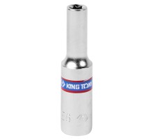 Головка торцевая TORX Е-стандарт 1/4", E6, L = 50 мм KING TONY 227506M Головка торцевая TORX Е-стандарт 1/4", E6, L = 50 мм KING TONY 227506M