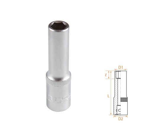 Головка торцевая глубокая шестигранная 3/8", 9 мм AFFIX AF00130009