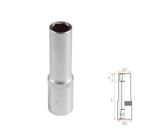 Головка торцевая глубокая шестигранная 3/8", 10 мм AFFIX AF00130010 Головка торцевая глубокая шестигранная 3/8", 10 мм AFFIX AF00130010