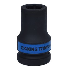 Головка торцевая ударная глубокая шестигранная 1", 24 мм KING TONY 843524M