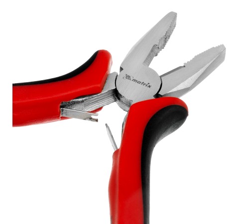 Плоскогубцы Mini, 130 мм, никелированные, авторазжим, двухкомпонентные рукоятки Matrix