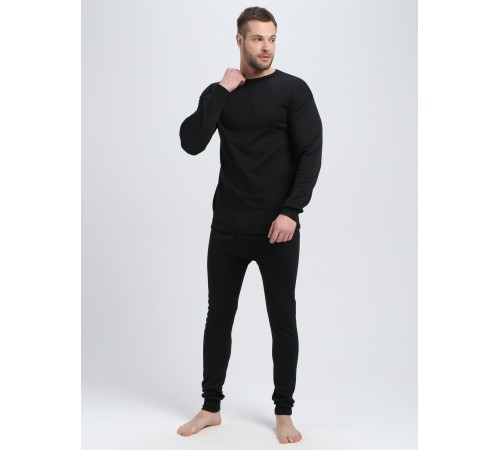 Белье трикотажное с начесом (тк.Трикотаж,205), черный