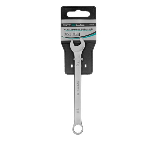 Ключ комбинированный, 10 мм, CrV, матовый хром Stels