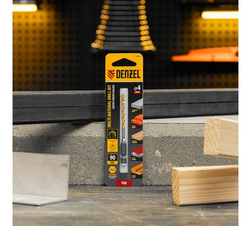 Сверло универсальное, Multi cut, 4 мм Denzel
