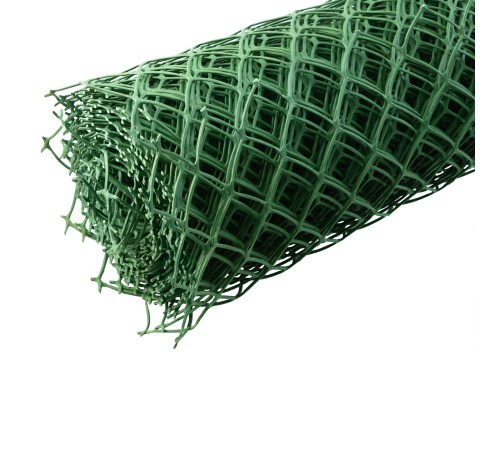 Решетка заборная в рулоне, 1.8 х 25 м, ячейка 90 х 100 мм, пластиковая, зеленая