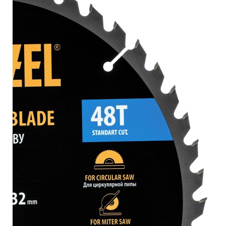 Пильный диск по дереву ф305 х 32 мм, 48 зубьев Denzel