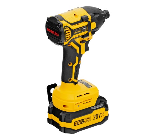 Винтоверт ударный аккумуляторный бесщет. CIDH-BL-20-270, Li-Ion, 20 В// Denzel