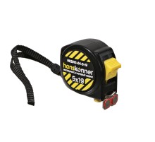 Рулетка 5x19мм, 2 стопа, компактн. корпус,  2 стопа,мощный магнит, Hanskonner