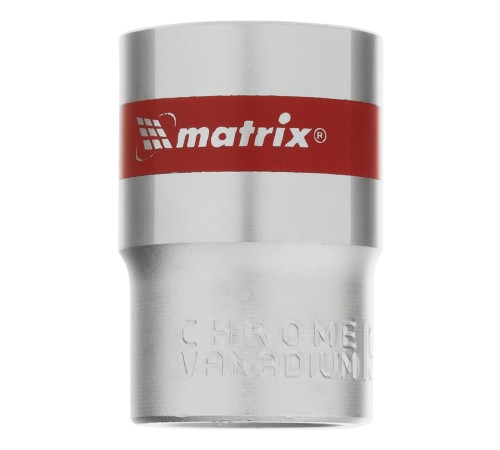 Головка торцевая, 19 мм, шестигранная, CrV, под квадрат 1/2, хромированная Matrix Головка торцевая, 19 мм, шестигранная, CrV, под квадрат 1/2, хромированная Matrix
