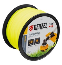 Леска для триммера звезда, 3,0мм х 166м, на DIN катушке FLEX CORD Denzel