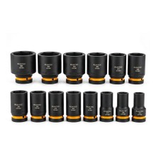 RUNTEC RT-IS3B14L Набор ударных головок глубоких RUNTEC 1", 22-60 мм, CrMo, 14 предметов