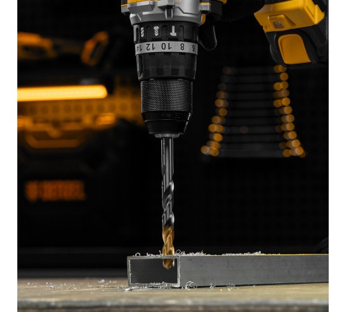 Сверло спиральное по металлу 10 x 133 мм, Р6М5, Golden Tip  Denzel