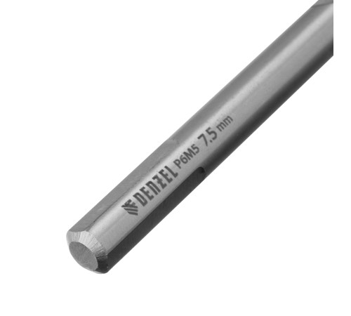 Сверло спиральное по металлу 7,5 х 156 мм, Р6М5, Golden Tip, удлиненное Denzel