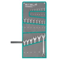 Набор ключей комбинированных 6-32 мм, 22 шт, CrV, матовый хром Stels