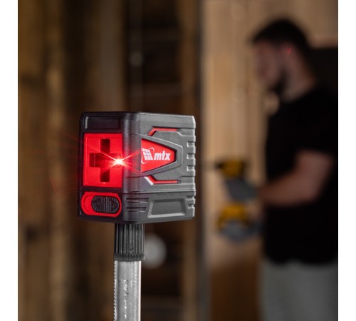 Лазерный уровень QBC RED Basic SET, 10 м, красный луч, батарейки, резьба 1/4" MTX