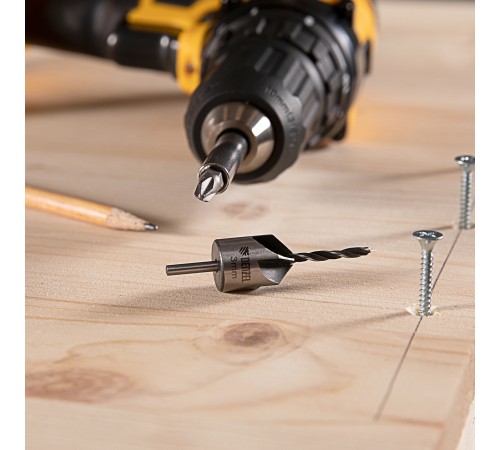 Набор сверл зенкеров по дереву, 3-10 мм, 7 шт // Denzel