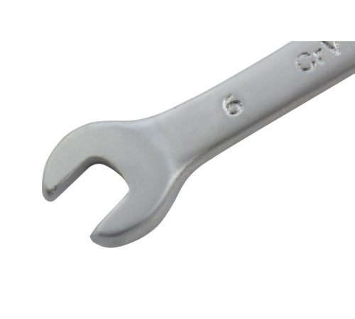 Ключ комбинированный, 6 мм, CrV, матовый хром Matrix