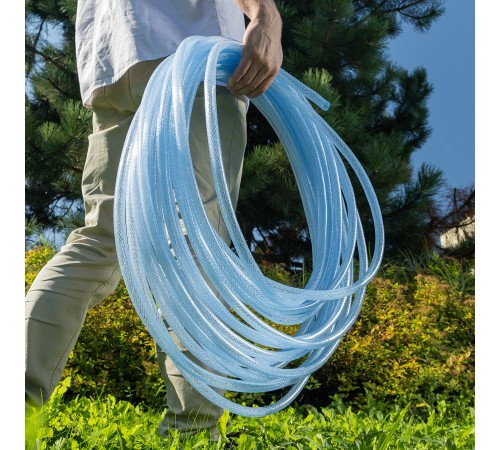 Шланг поливочный прозрачный армированный 3-х слойный, 1/2