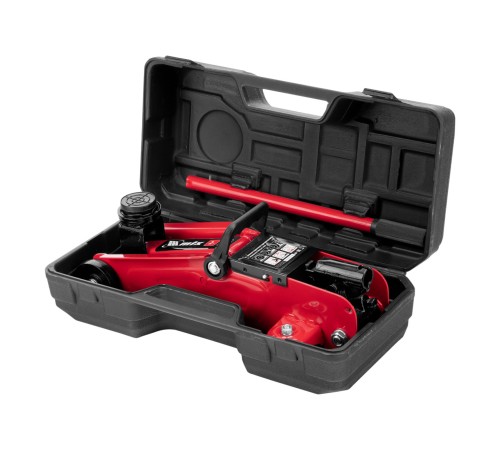 Домкрат гидравлический подкатной, 2 т, 135-320 мм, в пласт. кейсе MTX