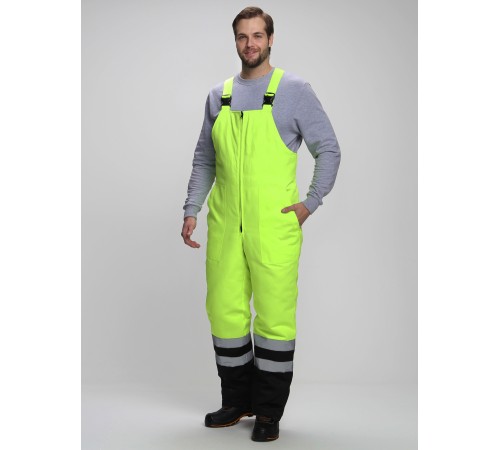 Костюм зимний Дорожник-Ультра (тк.Смесовая,210) п/к, лимонный/черный