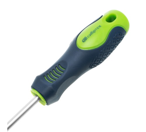 Отвертка, SL6 х 150 мм, CrV, двухкомпонентная рукоятка Сибртех