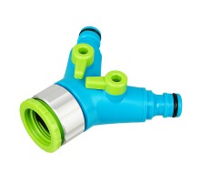 Разветвитель двухканальный с внутренней резьбой 3/4-1, с переключателем Palisad Luxe