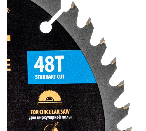 Пильный диск по дереву ф200 х 30 мм, 48 зубьев Denzel