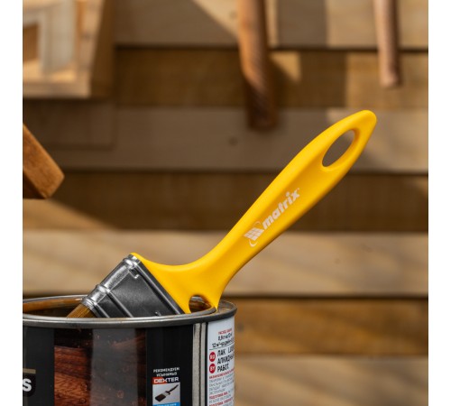 Кисть флейцевая для лаков, 70 x 12 мм, искусственная щетина, пластиковая рукоятка, Matrix