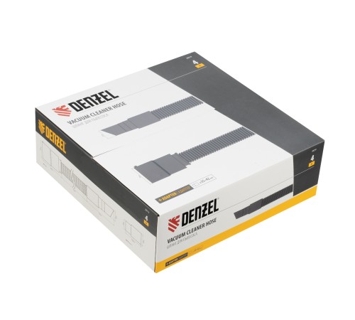 Шланг для пылесоса 4 м с адаптерами для Denzel RVC20, RVC30, LVC20, LVC30// Denzel