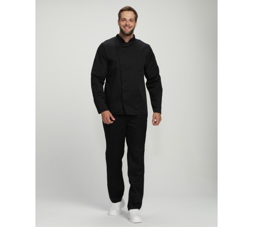 Китель повара Гастро (тк.Смесовая,160), черный