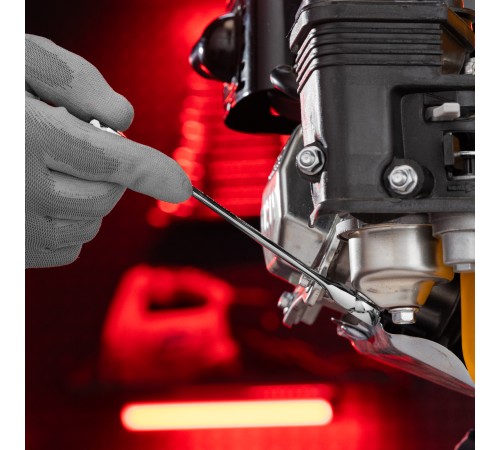 Ключ комбинированный трещоточный, 10 мм, CrV, зеркальный хром Matrix Professional