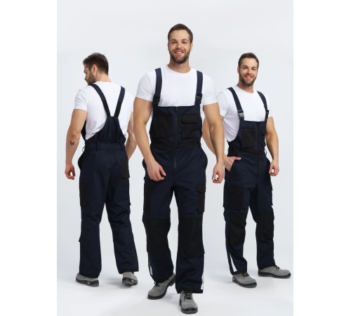 Полукомбинезон Милан CH (тк.Смесовая,260), т.синий/черный