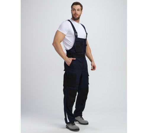 Полукомбинезон Милан CH (тк.Смесовая,260), т.синий/черный