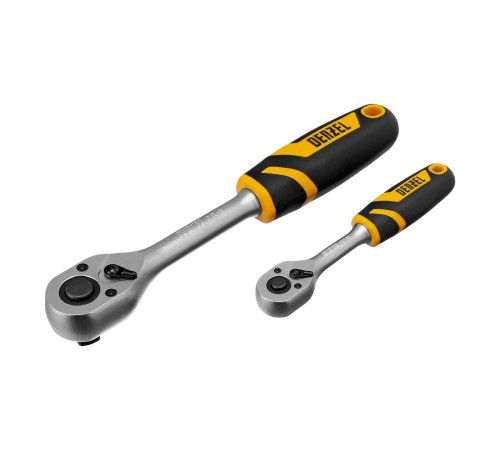 Набор инструментов, 1/2", 1/4", CrV, S2, пластиковый кейс, 122 предмета Denzel