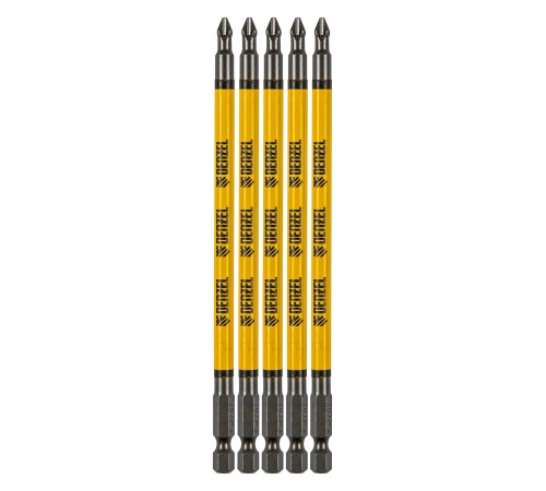 Бита PH2х150, сталь S2, цилиндр., 5шт. Е 6,3 Denzel Бита PH2х150, сталь S2, цилиндр., 5шт. Е 6,3 Denzel