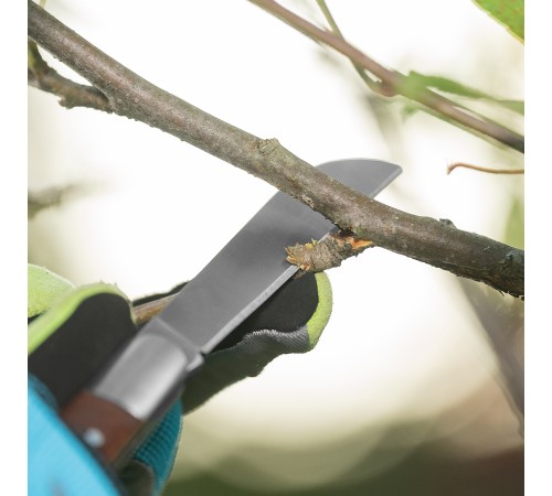 Нож садовый складной, прямое лезвие, 173 мм, деревянная рукоятка Palisad