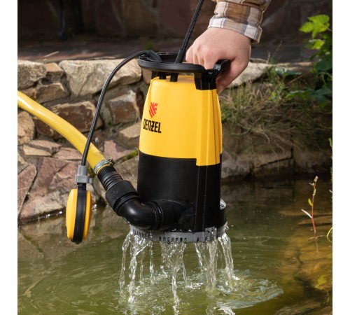 Дренажный насос для чистой и грязной воды DP900S, 900 Вт, напор 9 м, 18000 л/ч Denzel