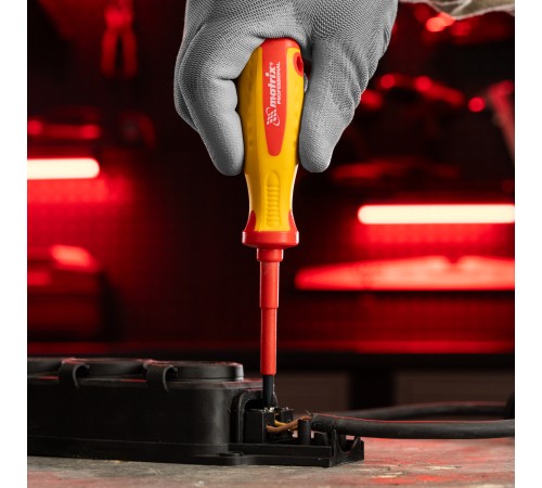Отвертка Insulated, PH1 x 75 мм, CrMo, до 1000 В, двухкомпонентная рукоятка Matrix Professional