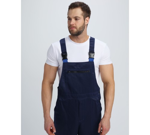 Костюм Титан СОП с капюшоном (тк.Смесовая,210) п/к, т.синий/васильковый