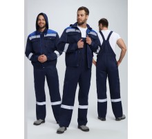 Костюм Титан СОП с капюшоном (тк.Смесовая,210) п/к, т.синий/васильковый