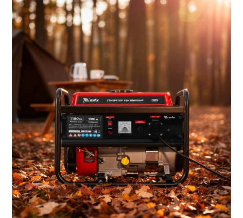 Генератор бензиновый RS-1500, 1,1 кВт, 230В, ручной стартер MTX