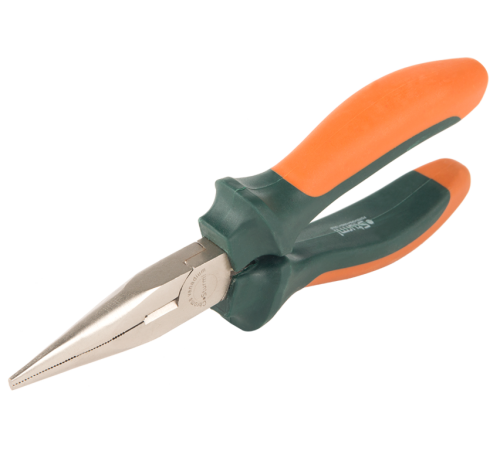 Тонкогубцы, 160мм, TPR рукоятки, никелированные, Sturm!