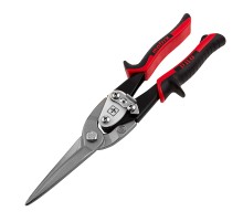 Ножницы по металлу, удлиненные, 290 мм, прямой рез, CrMo, двухкомпонентные обрезиненные рукоятки, PRO Matrix